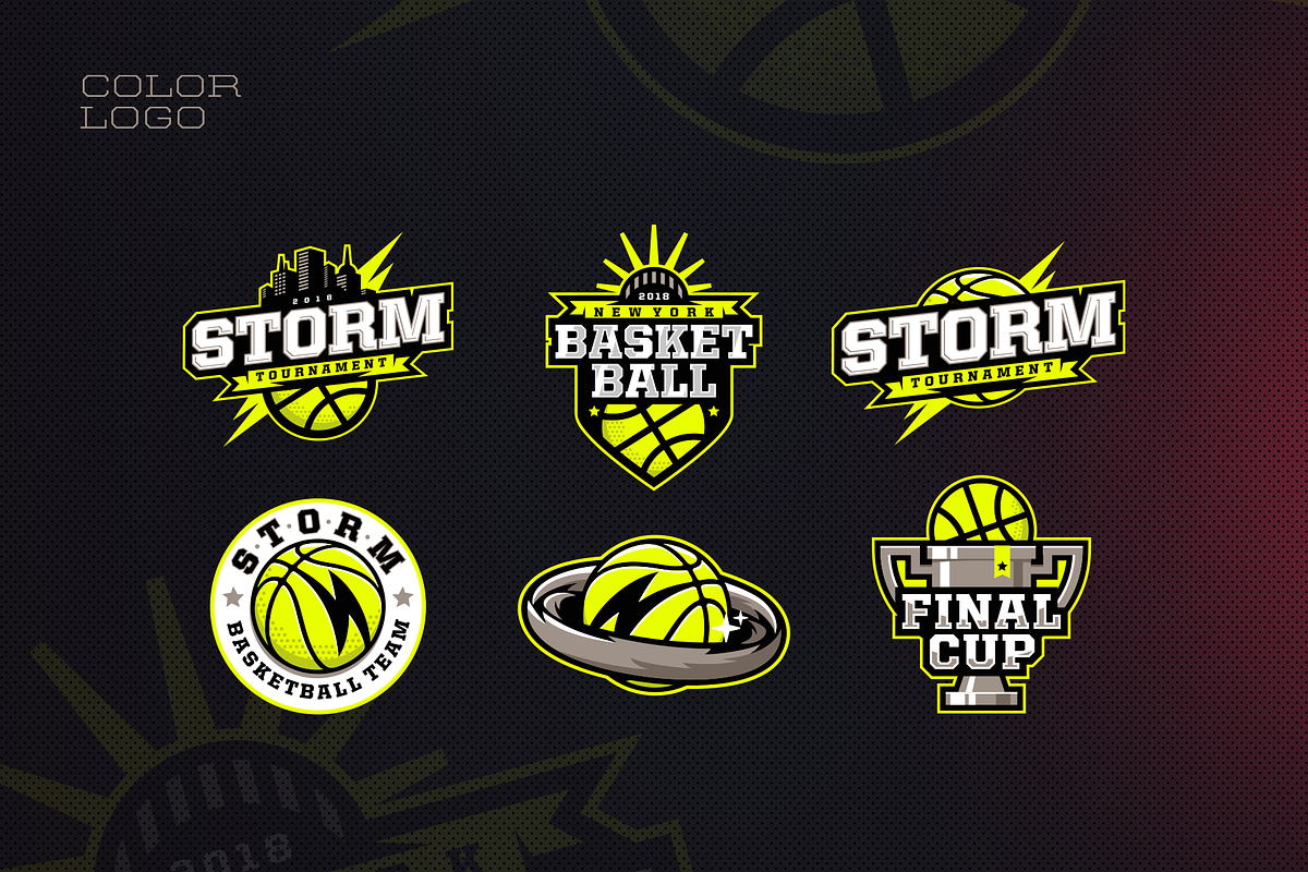 6 Basketball Emblems + Bonus, an Illustration by TickStyle (Photo 2 of 4)