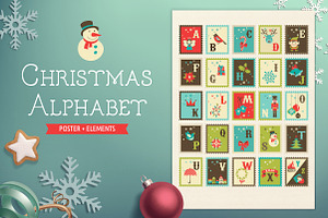 Christmas Alphabet Poster & elements, a Decorative Illustration by Marish