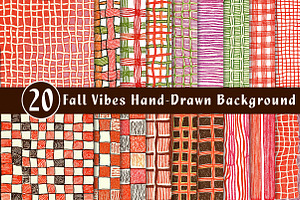 Fall Vibes Hand-Drawn Background, an Illustration by CreationArt