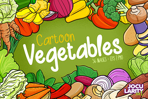 Funny Vegetables Cartoon Vector