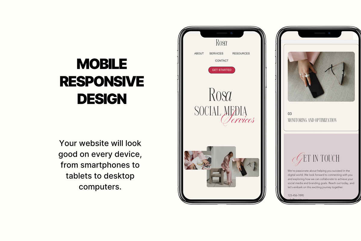ROSA Canva Landing Page, a Landing Page Template by Studio Suvelle (Photo 6 of 8)