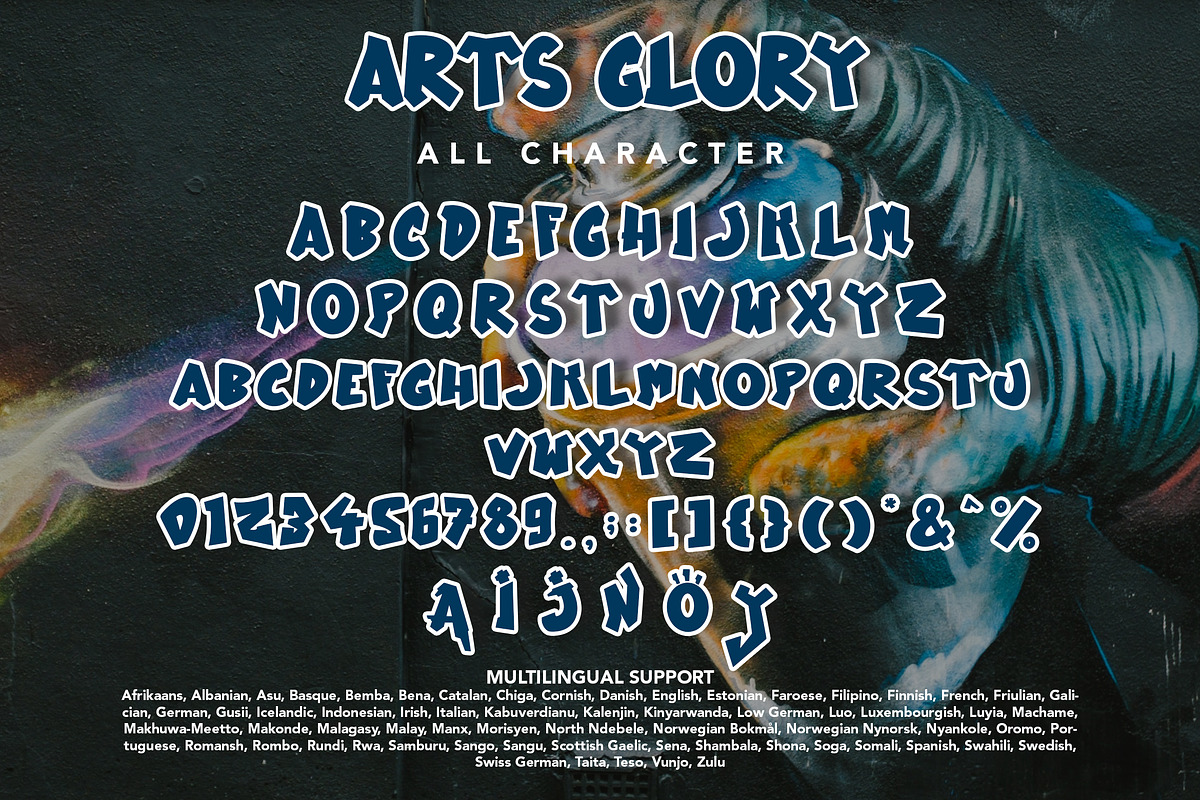 Arts Glory, a Handwritten Font by HATFSTUDIO (Photo 8 of 8)