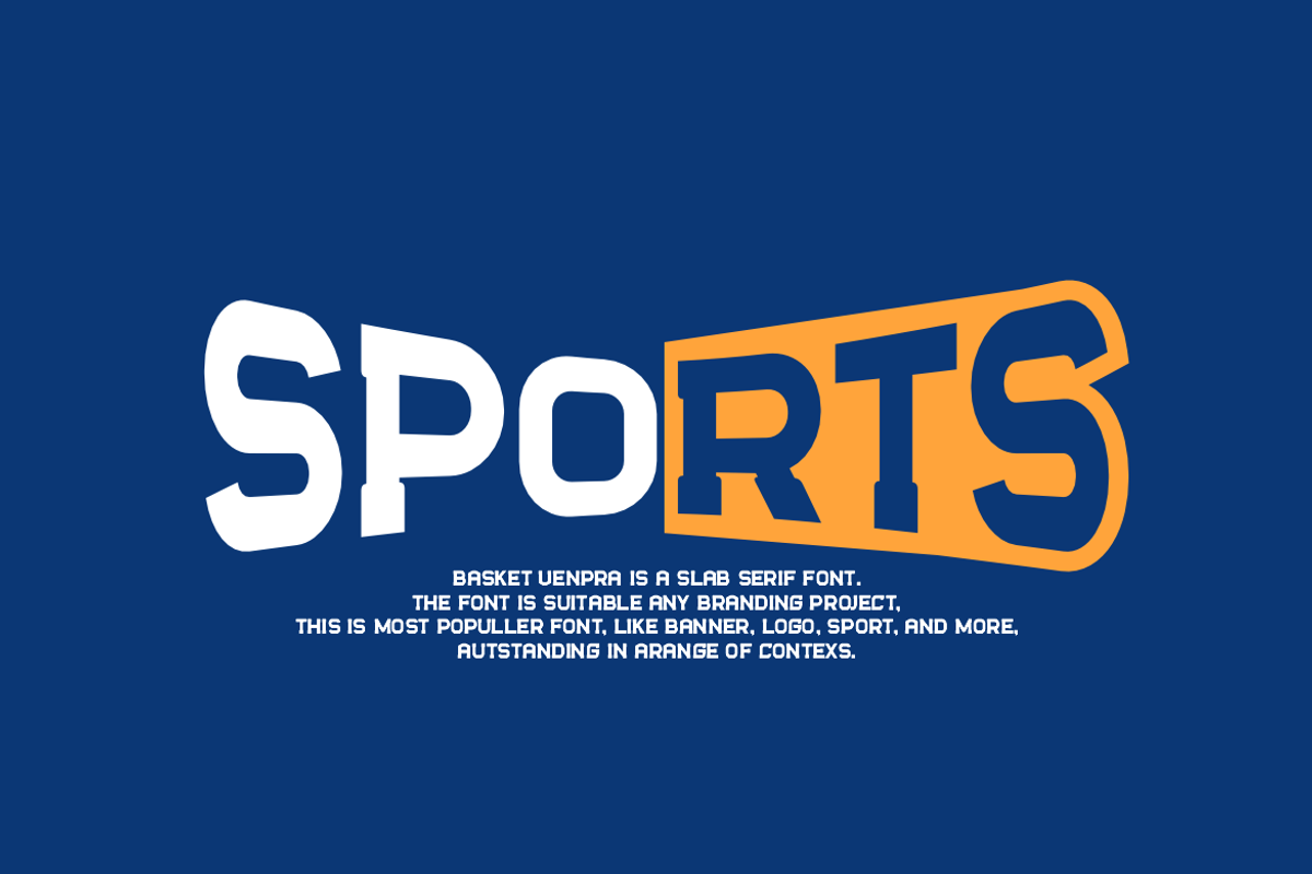 Basket Venpra - Sport Varsity Font, a Slab Serif Font by QR Design Studio (Photo 3 of 7)