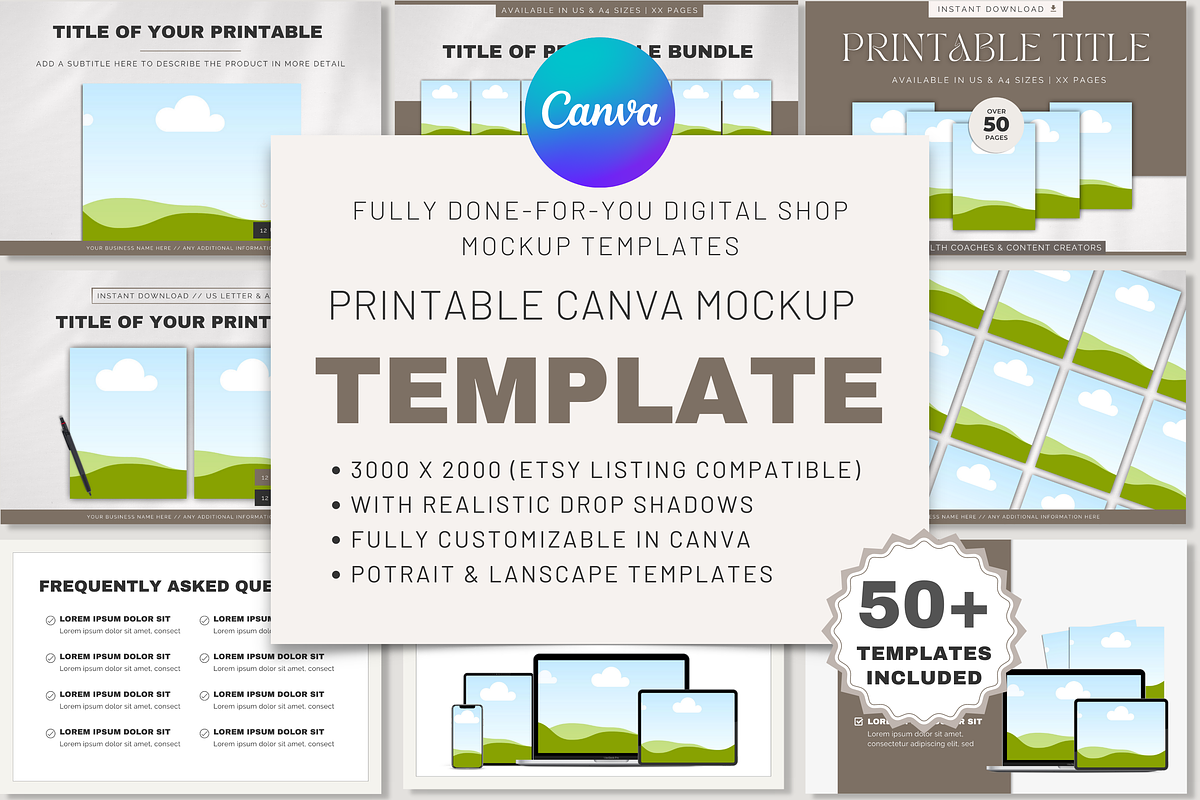 Etsy Listing Mockup | Canva Template, a Product Mockup by Designs by Darowan (Photo 12 of 12)