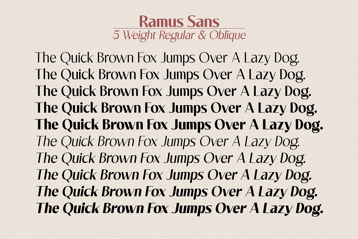 Ramus Sans - Simple Clean Font, a Sans Serif Font by Sign Studio (Photo 3 of 11)