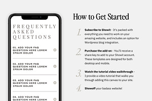 Showit Addon - FAQ Template