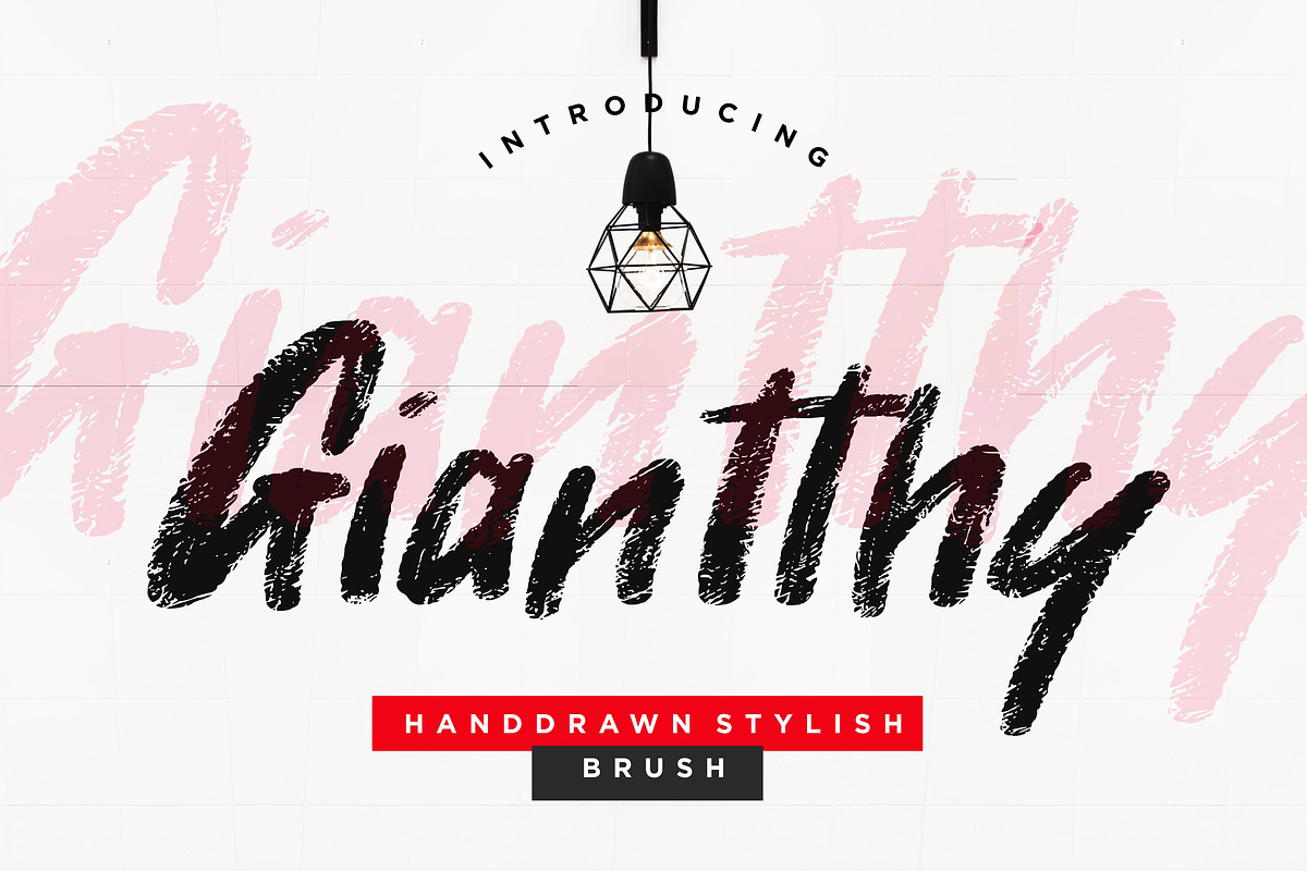 Giantthy Brush Advertisement Font