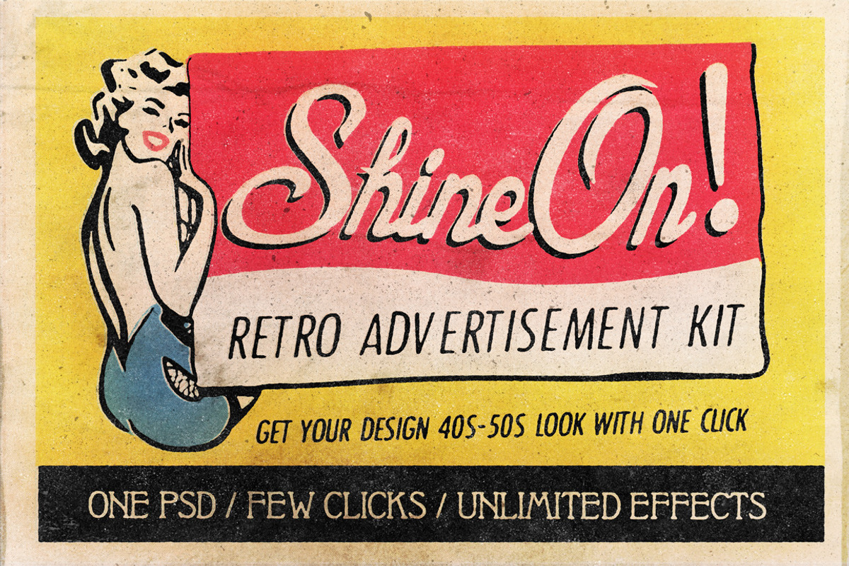 Shine On - Retro Advertisement Kit