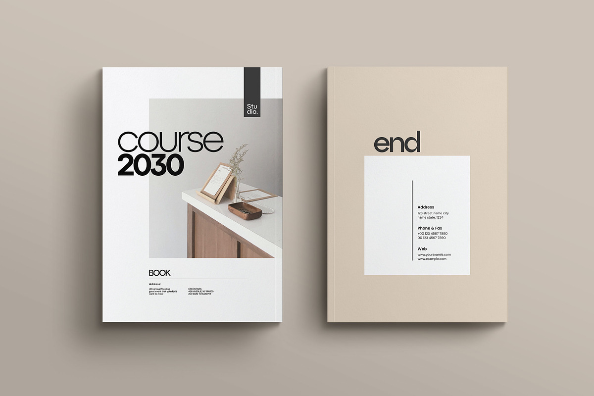 Course Book Template, a Brochure Template by Creatiya Type (Photo 2 of 8)