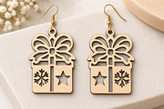 Christmas Gift Box Earrings SVG, an Object Graphic by Canvas Craft (Thumbnail 2 of 3)