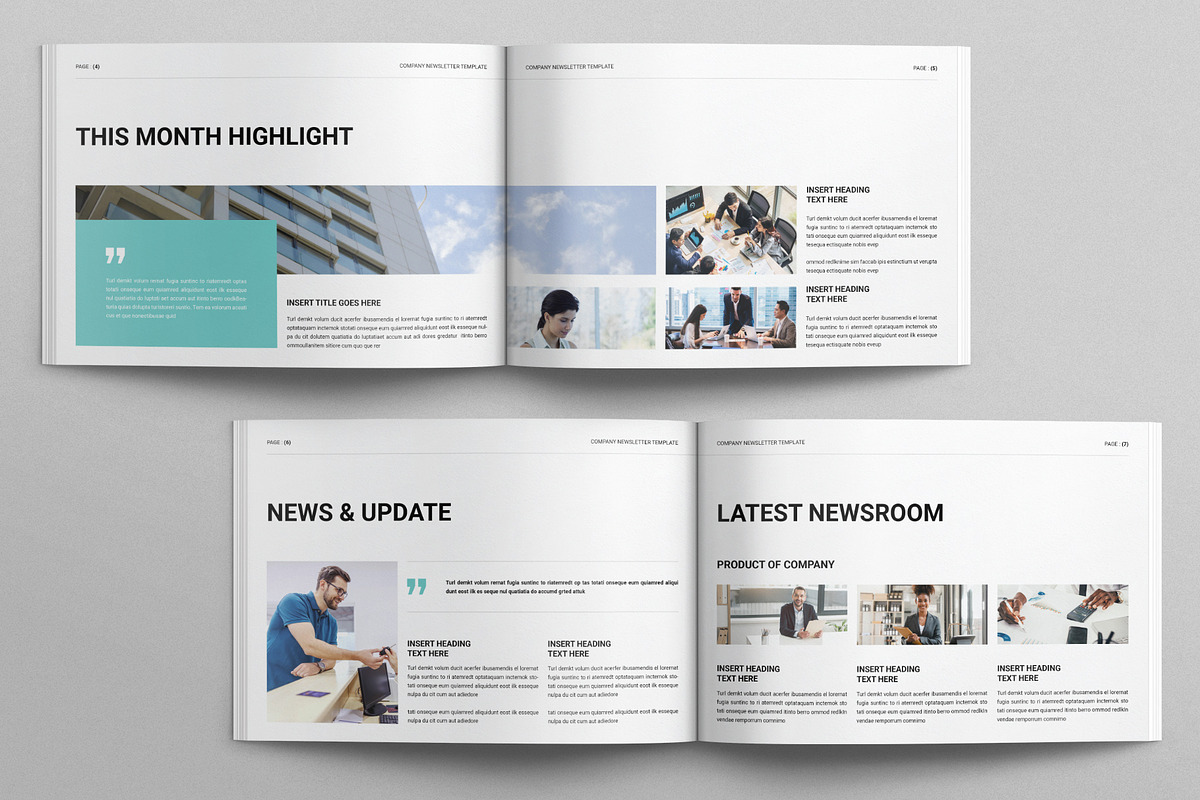 Company Newsletter Landscape, a Brochure Template by E-Type (Photo 3 of 7)