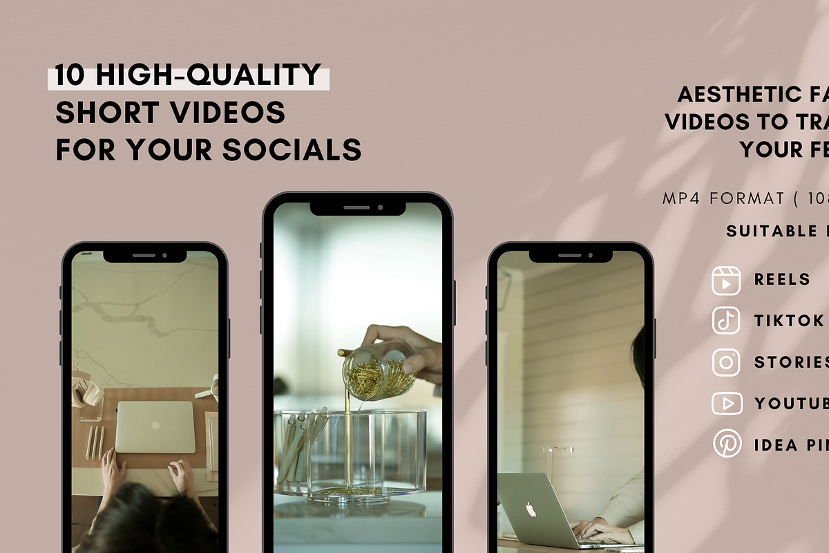 Cozy WFH: 10 Aesthetic Video Clips, a Social Media Template by sociallyswanky (Photo 3 of 5)