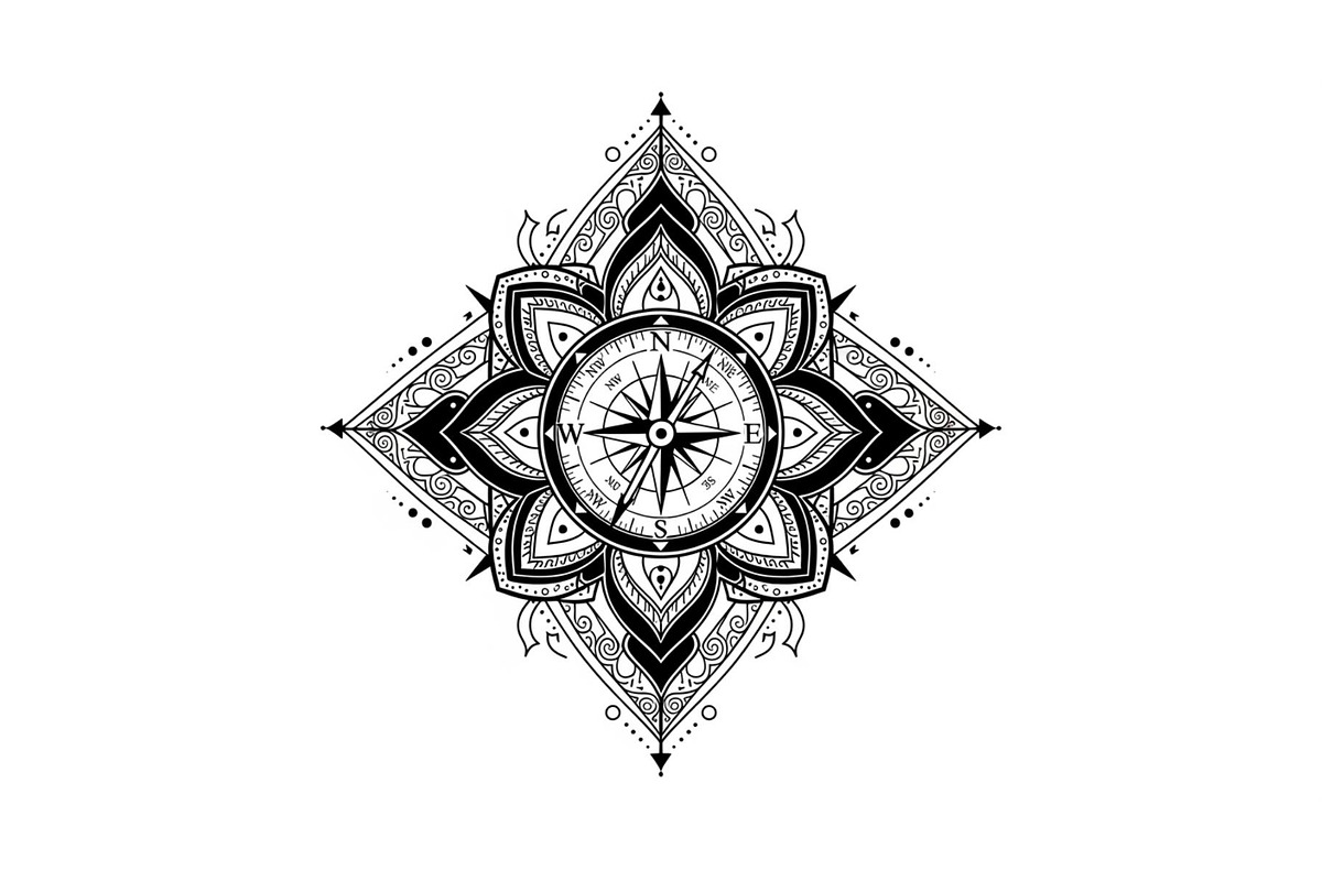 Ornamental Compass Rose SVG Bundle, an Illustration by Gaye Art (Photo 2 of 31)