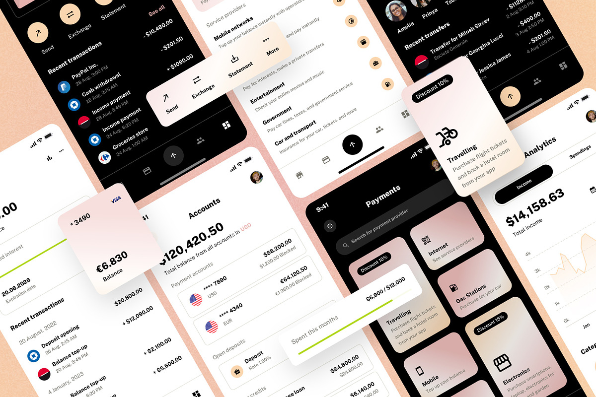 PayLoo UI kit for Finance Mobile App, an App Template by WhiteUI.Store (Photo 2 of 10)