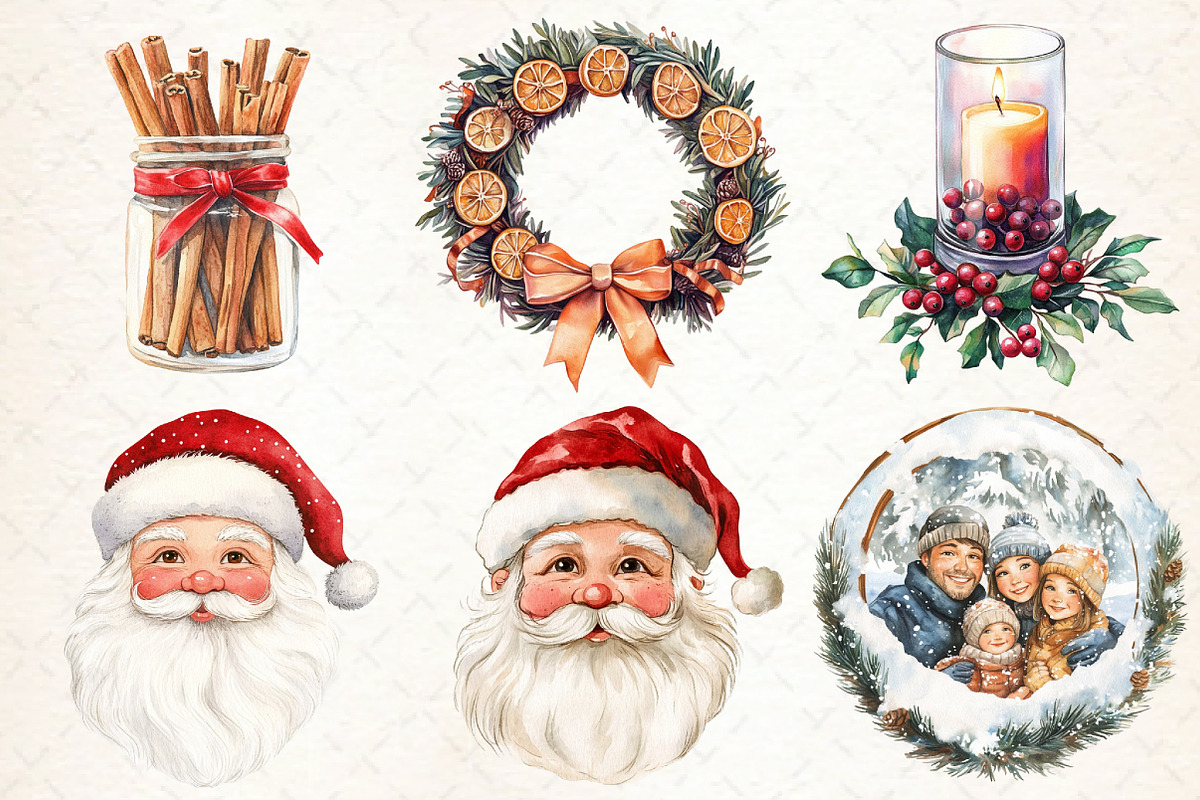 Warm Nostalgic Christmas Clipart, an Illustration by Libby Wishes (Photo 5 of 9)