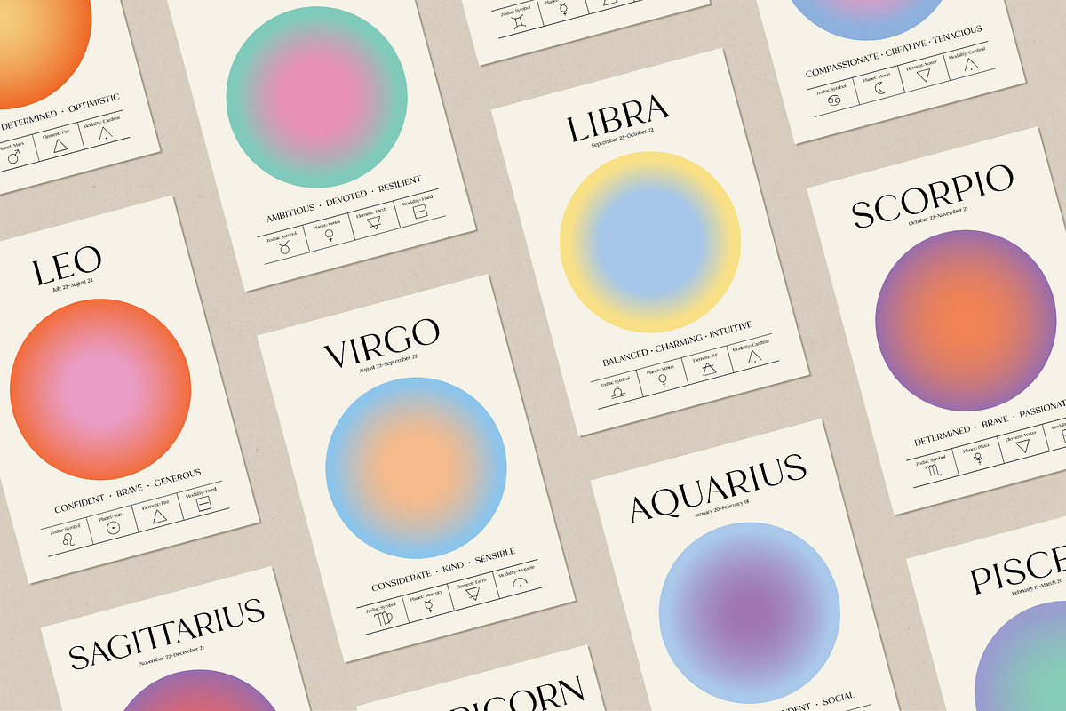 Zodiac Aura Posters | Astrology Set preview 6