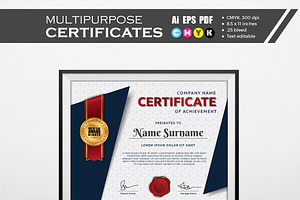 Multipurpose certificate template