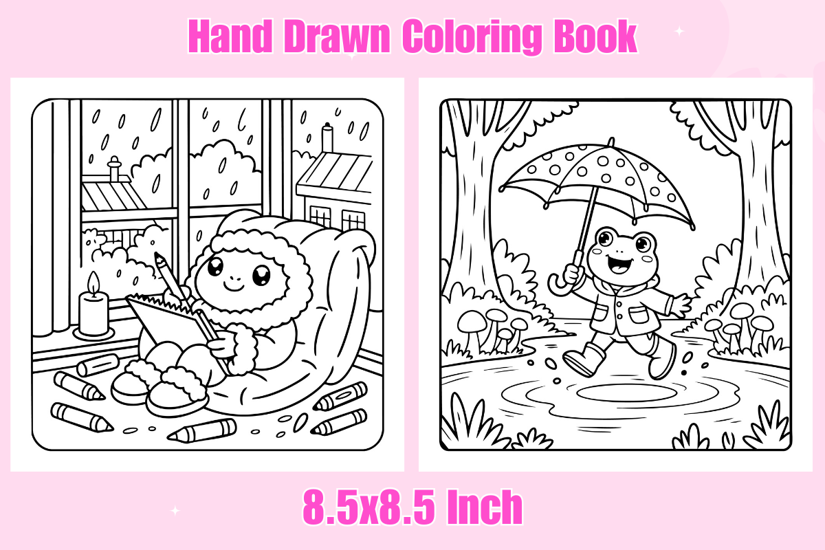 Froggy Days Coloring Pages For Kids, an Animal Illustration by Coco Bloom (Photo 3 of 3)