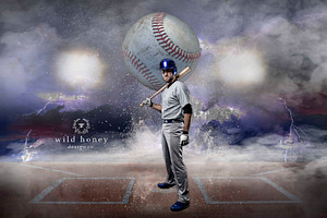 Baseball Digital Backdrop