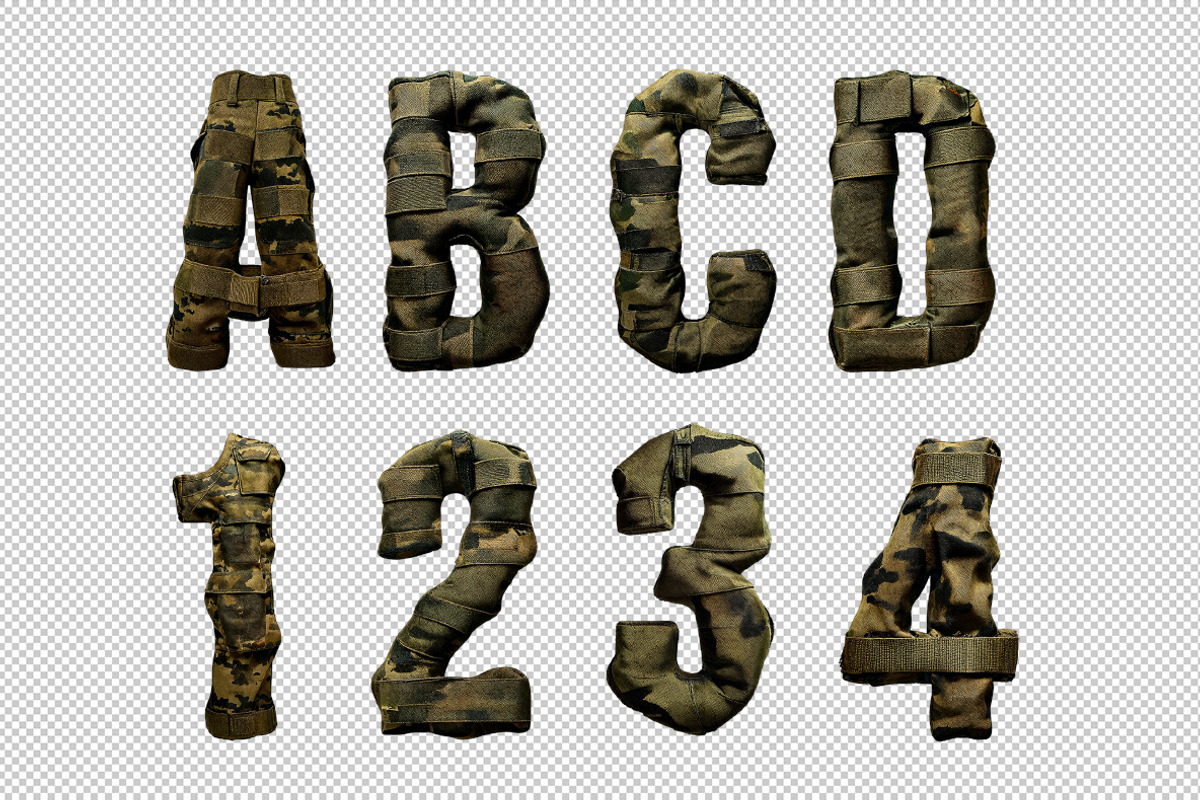Camouflage Font, a Sans Serif Font by Handmadefont (Photo 14 of 14)