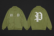 Realistic Varsity Mockup 2, a Hoody Mockup by Uncentrifuged Pressure (Thumbnail 2 of 6)