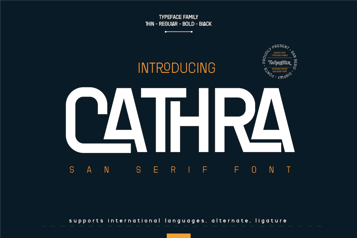 Cathra, a Sans Serif Font by twinstd (Photo 1 of 14)
