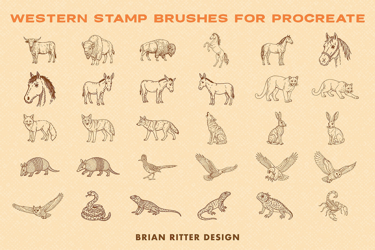 Western Stamp Brushes, a Brush Add-On by Brian Ritter Design (Photo 5 of 5)