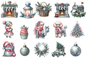 Silver Christmas Clipart, an Illustration by Designworld (Thumbnail 2 of 5)