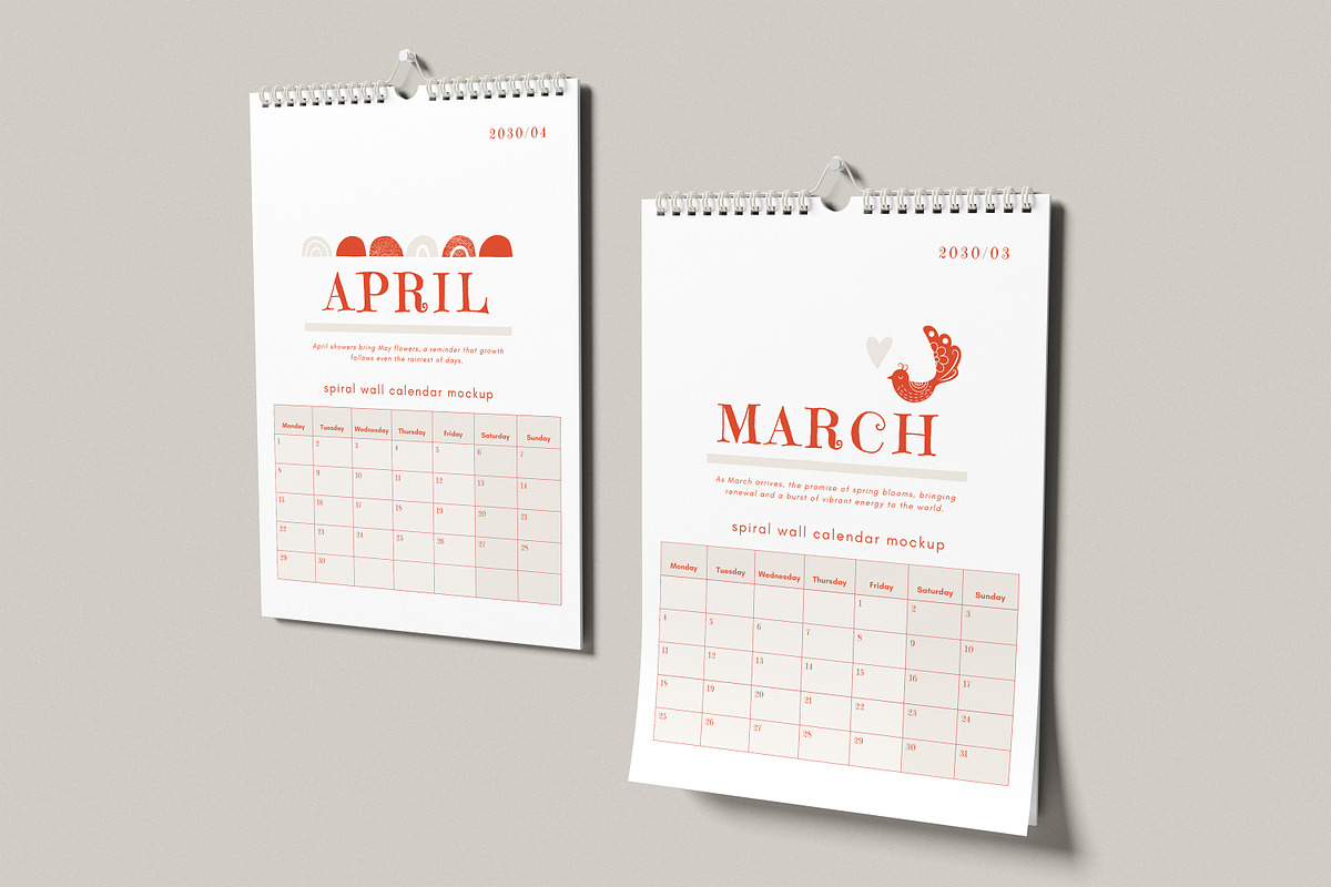 Spiral Calendar Mockup, a Household Mockup by Twins_studio926 (Photo 3 of 5)
