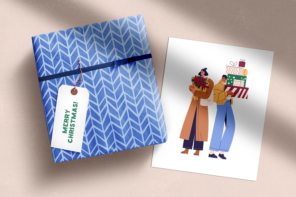 People prepare for Christmas set, a Person Illustration by Good Studio (Photo 6 of 6)