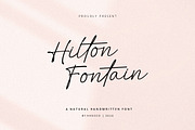 Hilton Fontain | Handwritten Font, a Handwritten Font by Burhan Afif (Thumbnail 1 of 10)