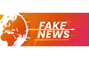 Fake news banner, a Technology Illustration by Vector Tradition
