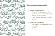 Easter Bunny Toile de Jouy Pattern, a Background Graphic by Hughes Studio (Thumbnail 6 of 7)