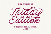 Friday Edition Duo, a Script Font by Letter Fresh (Thumbnail 10 of 10)