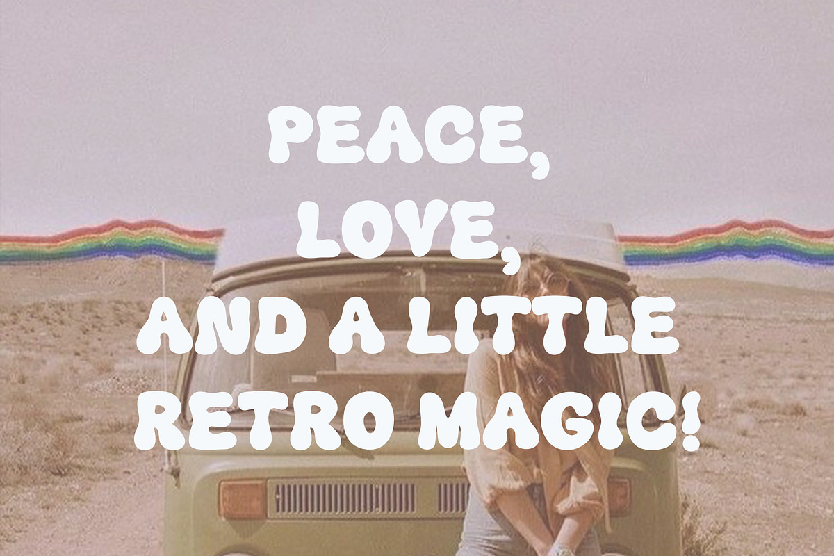 Sugar Daze Groovy Retro Bubble Font, a Handwritten Font by Mastilo Designs (Photo 4 of 8)