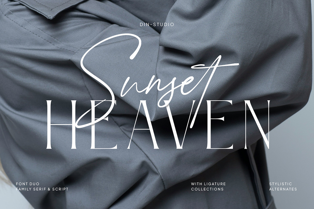 Sunset Heaven, a Serif Font by din-studio.com (Photo 1 of 15)