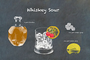 Classic Cocktail Chalkboard Sketches, an Object Illustration by karenfoleyphoto (Thumbnail 30 of 30)