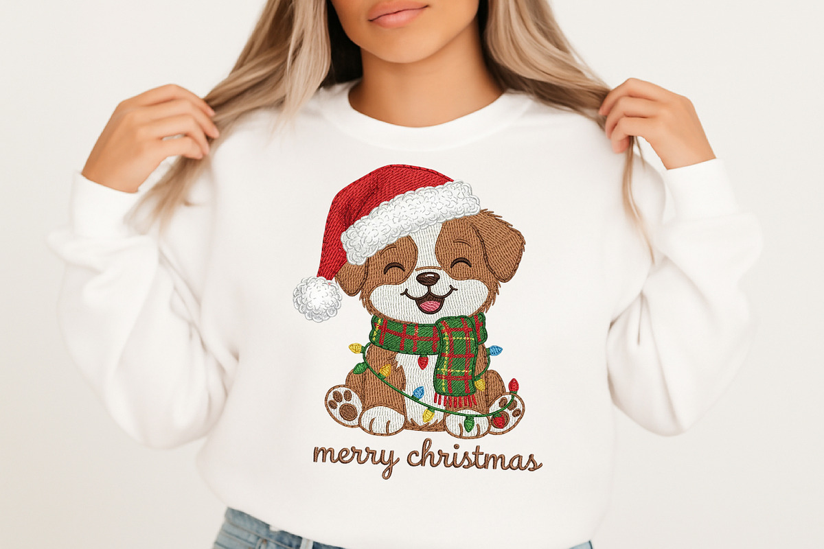 Crochet Christmas Puppy PNG, an Illustration by Craft Nest (Photo 3 of 5)