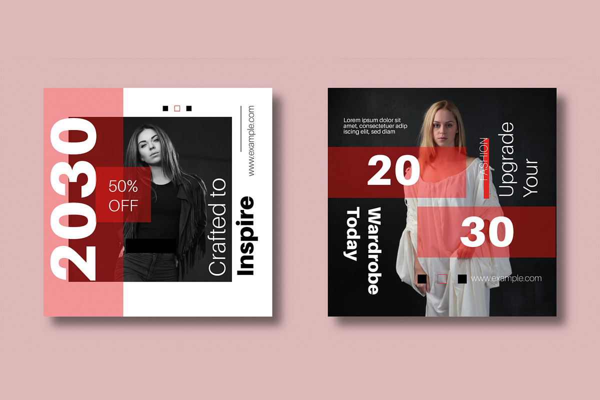 Red & Black Fashion Layouts, a Social Media Template by MightyDesign (Photo 5 of 8)