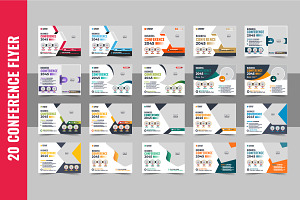 Horizontal Conference flyer bundle, a Flyer Template by Pavel_design