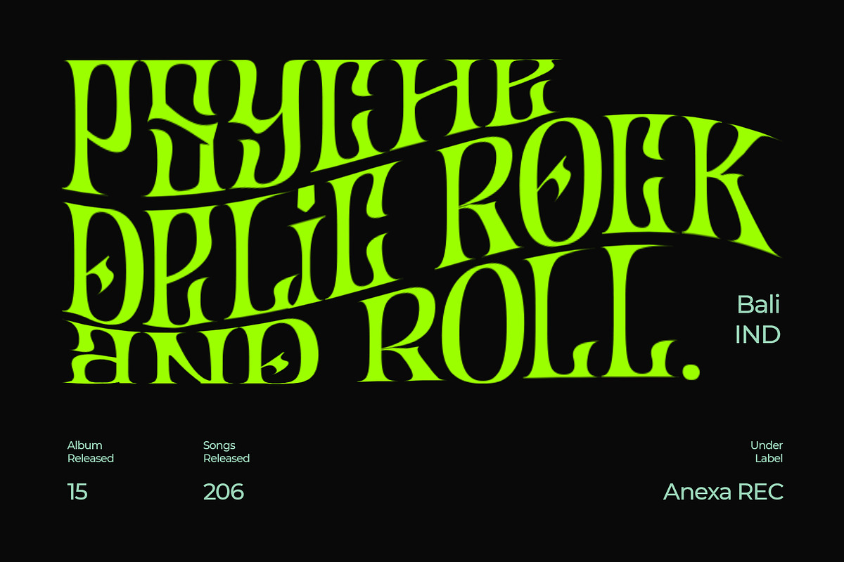 Elvaqir Rock and Roll Typeface, a Font by Designsation (Photo 3 of 10)
