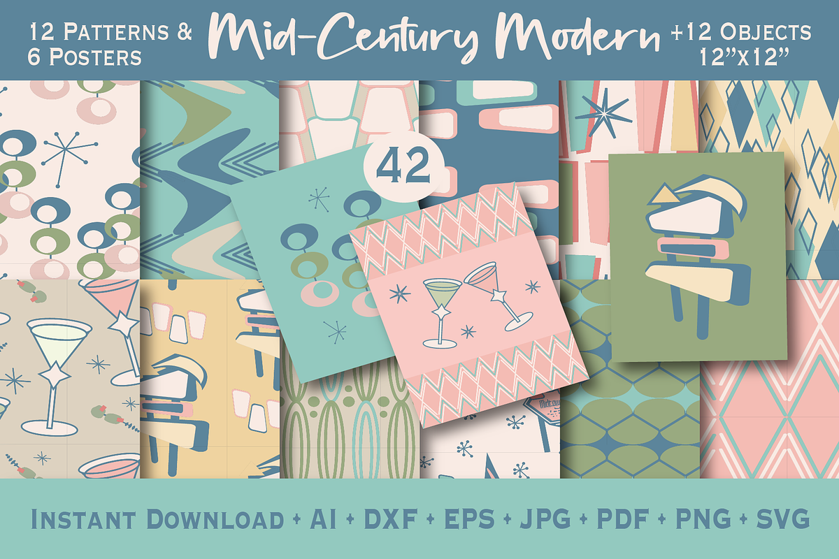 Mid Century Patterns & Posters, a Pattern Graphic by Blynn Pippen (Photo 1 of 10)