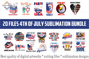 4th of July Sublimation Bundle, a Decorative Illustration by DiamondShop (Thumbnail 1 of 11)