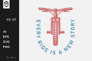 Mountain Bike Quote T-shirt Design, a Sport Illustration by shaondesigns