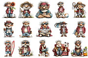Whimsical Summer Grandpa Clipart, an Illustration by OK Design (Thumbnail 3 of 6)