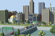 Realistic Lowpoly Simple City VR/AR, an Environmental 3D Model by NOMODOL (Thumbnail 26 of 59)