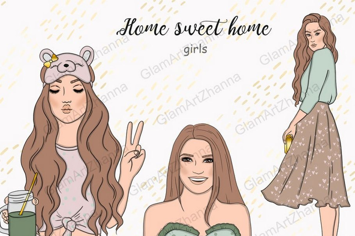 Home Sweet Home Girls, a Person Illustration by GlamArtZhanna (Photo 1 of 4)