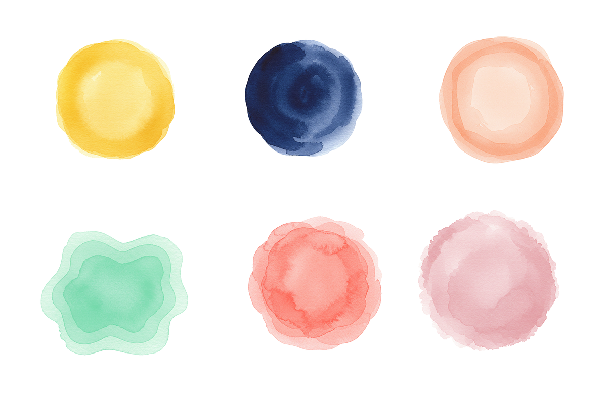 Watercolor Circles Clipart, a Decorative Illustration by BerryPieArt (Photo 3 of 4)
