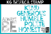 KG Tribeca Stamp Font, a Script Font by Kimberly Geswein Fonts (Thumbnail 2 of 2)