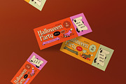 Orange Halloween Party Ticket, a Card Template by graphicook (Thumbnail 2 of 3)